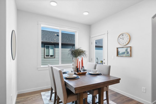 dining room featuring hardwood / wood-style floors