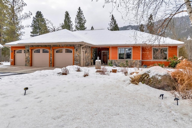 ranch-style house with a garage