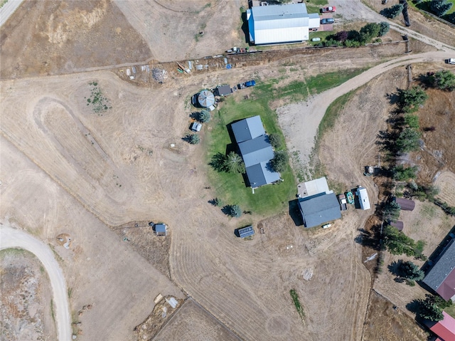 aerial view featuring a rural view