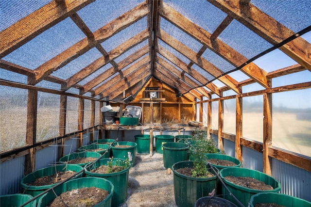 interior space with lofted ceiling