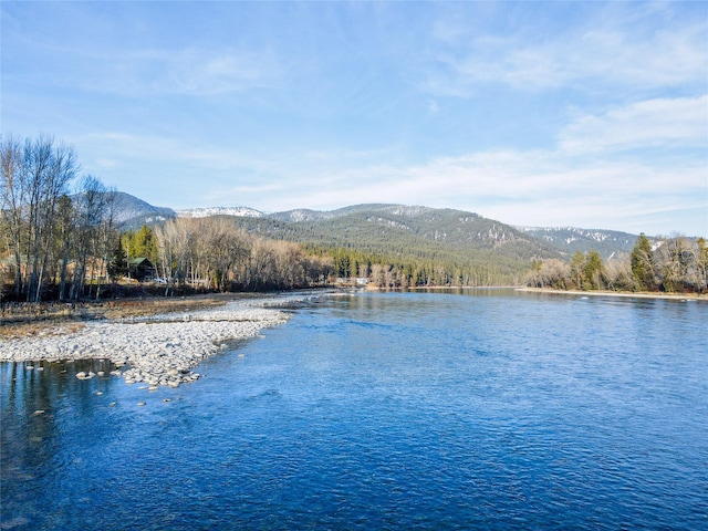 water view featuring a mountain view