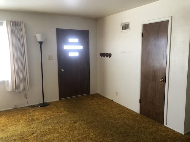 carpeted entryway with a healthy amount of sunlight