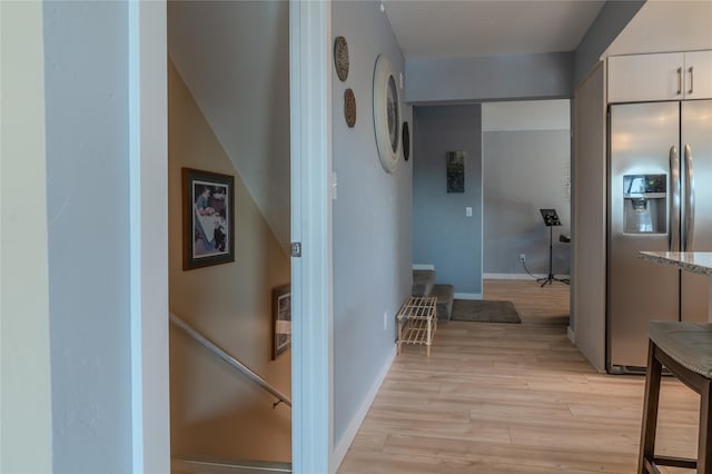 hallway featuring light hardwood / wood-style flooring