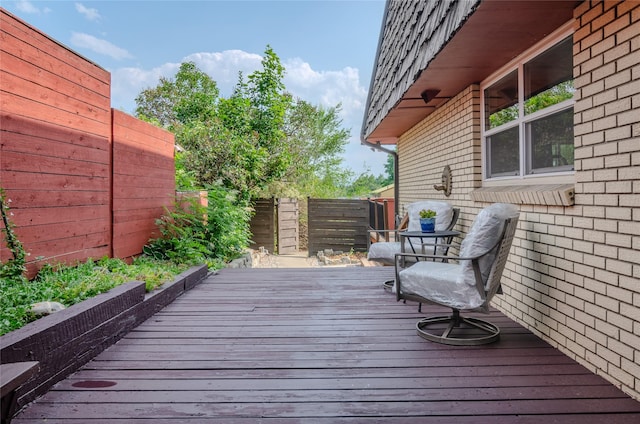 view of wooden deck