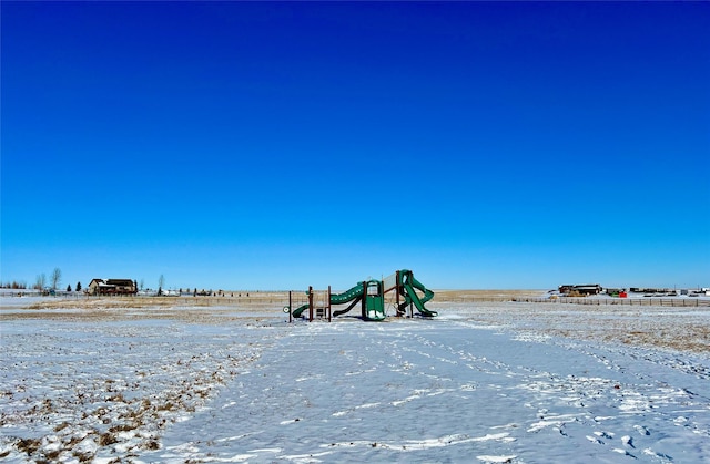 view of yard with a playground