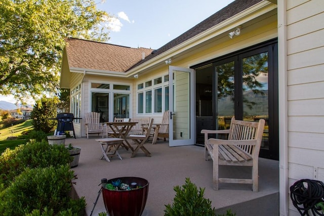 view of patio / terrace featuring a grill