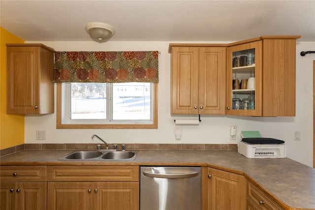 kitchen with dishwasher and sink