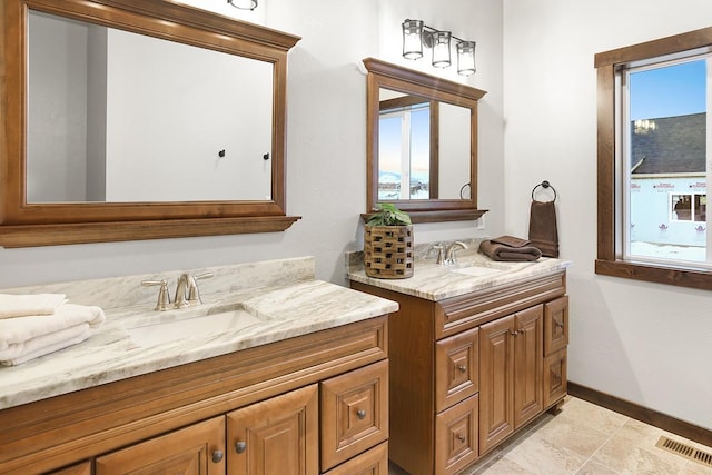 bathroom with vanity