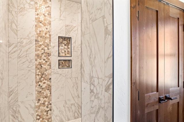 room details with a tile shower