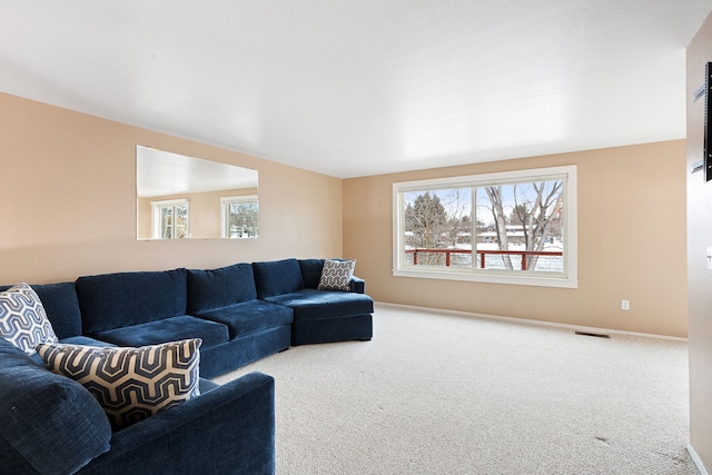 view of carpeted living room