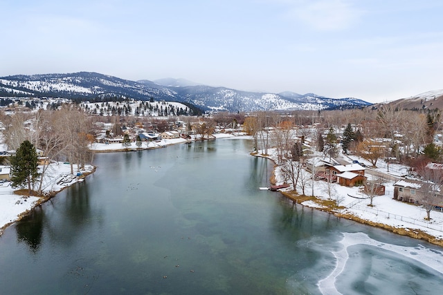 property view of water with a mountain view