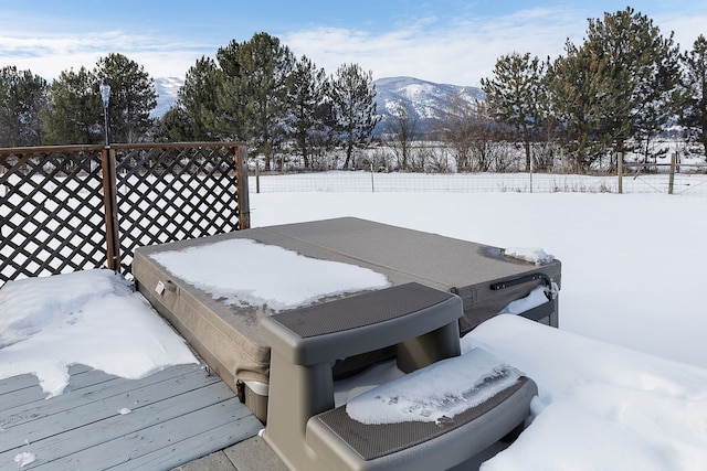 exterior space with a mountain view