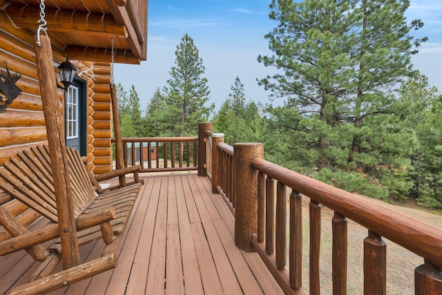 2122 Lightning Draw Trl, Victor, MT 59875 - view of wooden deck