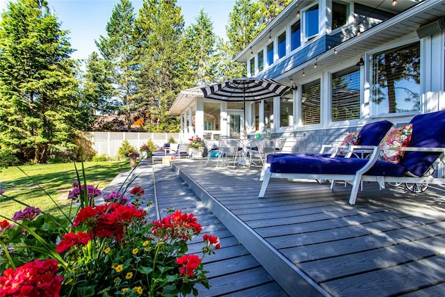 view of wooden terrace