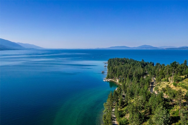 property view of water with a mountain view