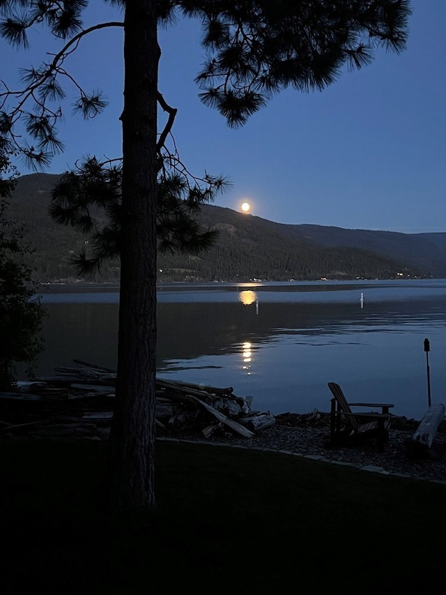 33191 Lakeshore Dr, Bigfork, MT 59911 - water view with a mountain backdrop