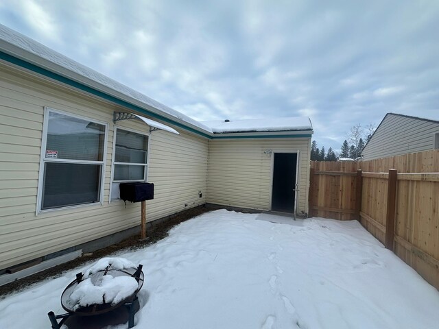 view of snowy yard