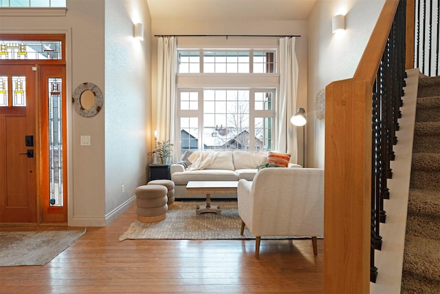 entrance foyer with wood-type flooring