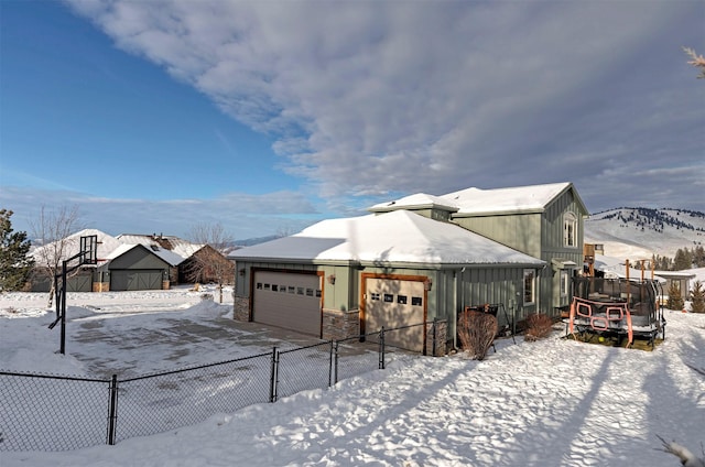 exterior space with a mountain view