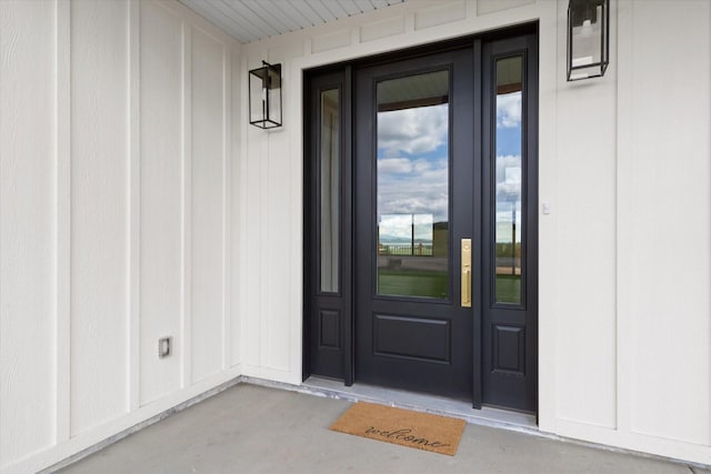 view of doorway to property