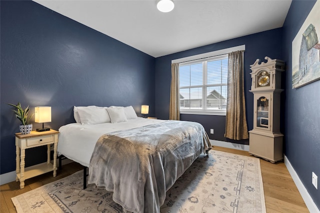 bedroom featuring light hardwood / wood-style flooring