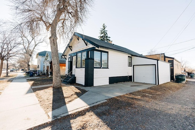 view of home's exterior featuring a garage