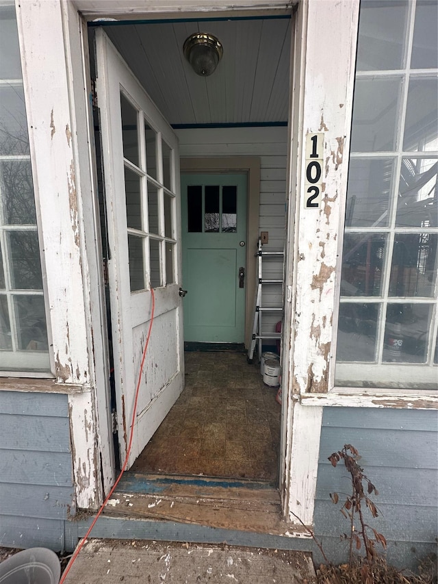 view of doorway to property