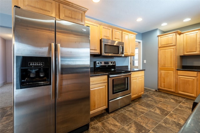 kitchen with appliances with stainless steel finishes