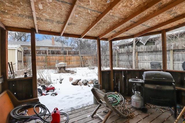 view of sunroom