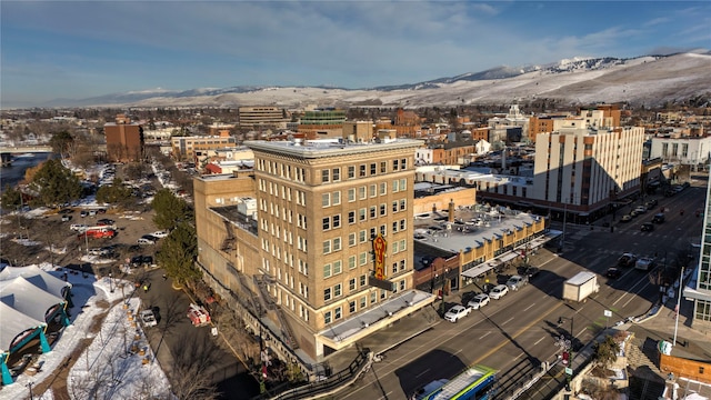 city view with a mountain view