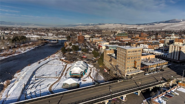 city view with a mountain view