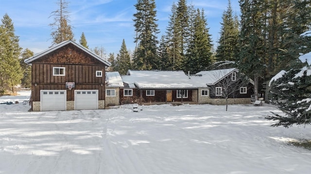 view of property featuring a garage