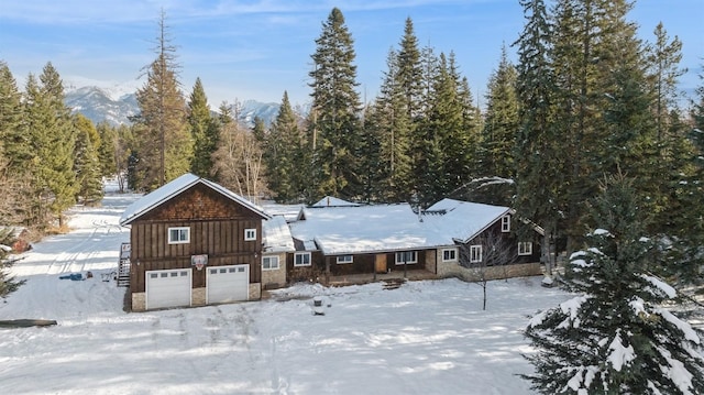 exterior space with a mountain view