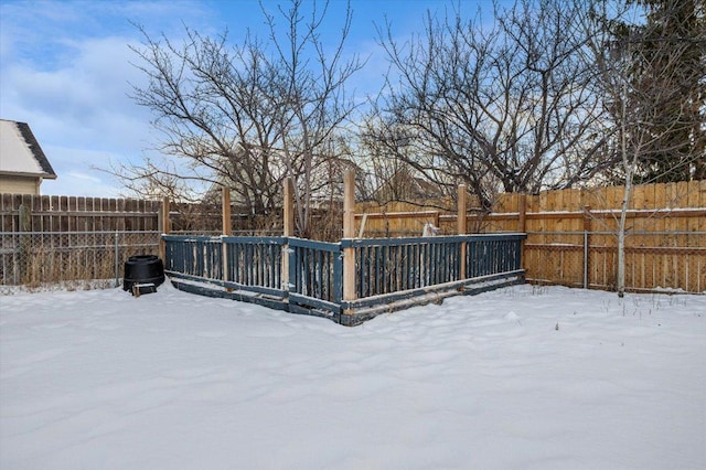 view of snowy yard