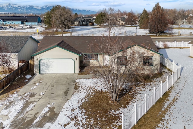 exterior space with a mountain view