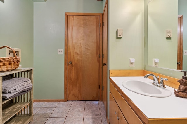 bathroom featuring vanity and tile patterned floors