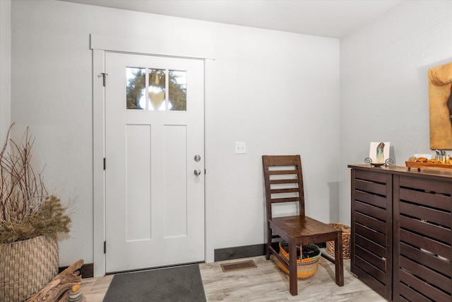 entryway featuring light hardwood / wood-style flooring