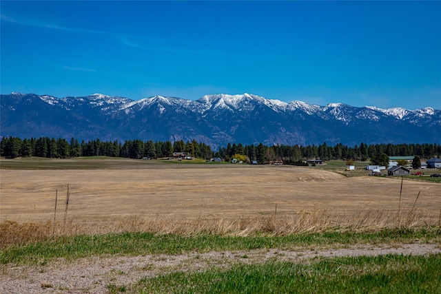 mountain view with a rural view