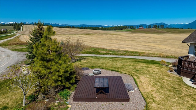 exterior space with a rural view