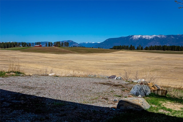 mountain view with a rural view