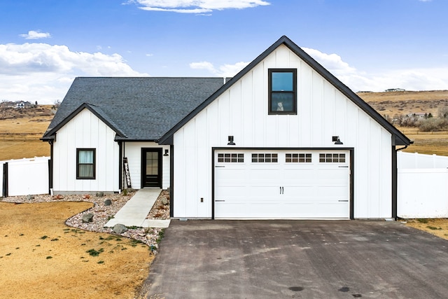 view of modern inspired farmhouse