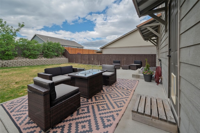 view of patio / terrace featuring outdoor lounge area