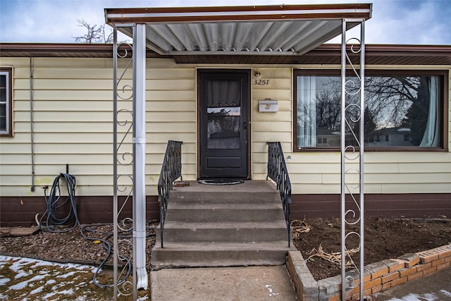 view of entrance to property