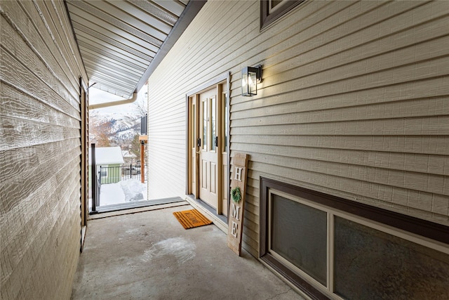 view of doorway to property