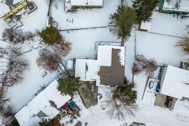 view of snowy aerial view