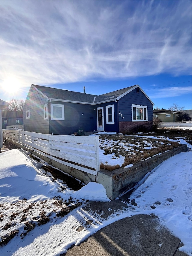 view of front of home