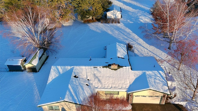 view of snowy aerial view