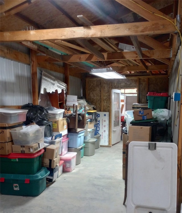 view of storage room