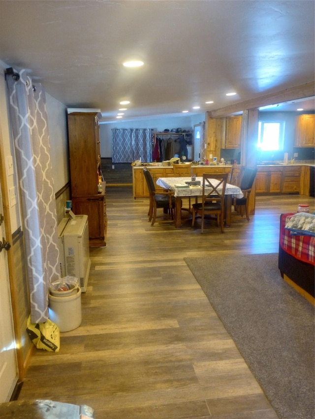 dining room featuring wood-type flooring