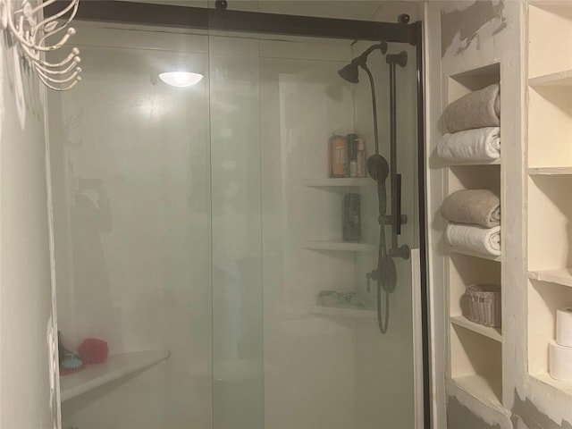 bathroom with an enclosed shower